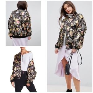 Free People Asian Floral Jacquard Oversized Jacket​​​​​​